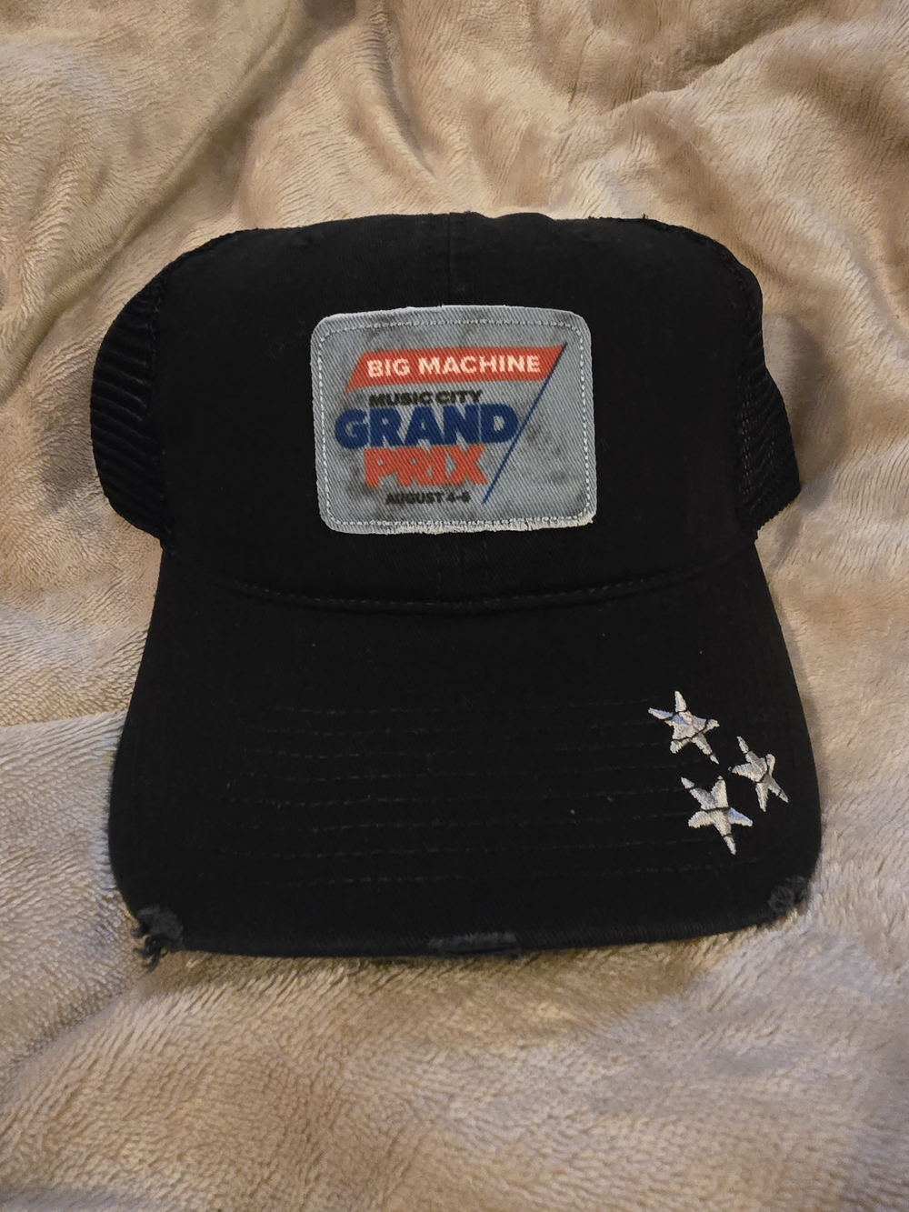 Machine Black Trucker Hat with Grand Prix Patch